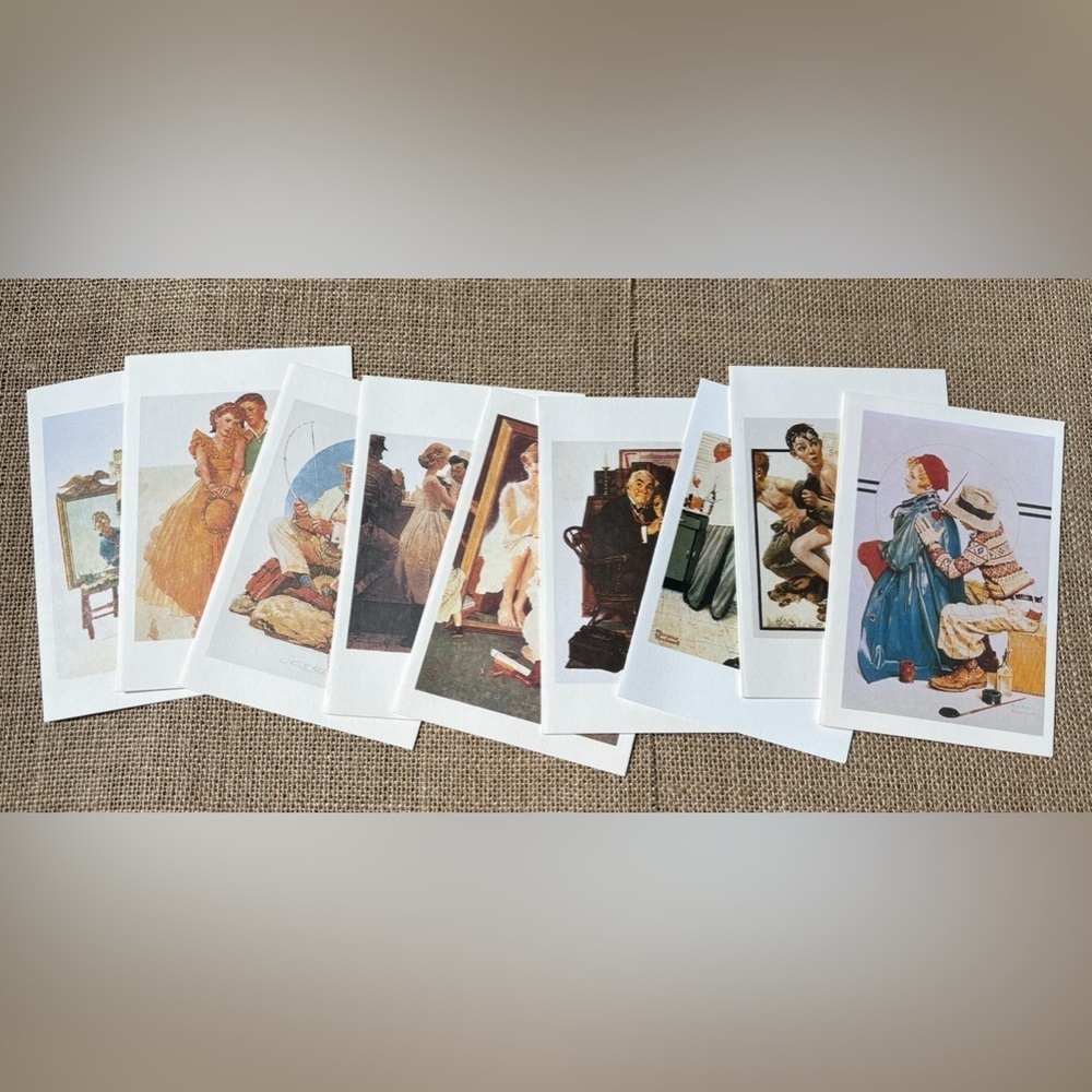 Vintage Norman Rockwell Paintings Note Card Set American Culture Nostalgia Core